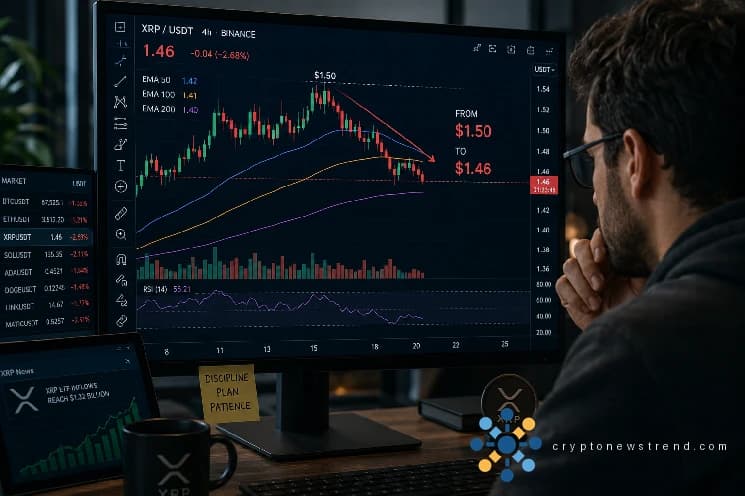 انخفض سعر XRP إلى أقل من 1.50 دولار حيث زعزعت التوترات في الشرق الأوسط معنويات العملات المشفرة