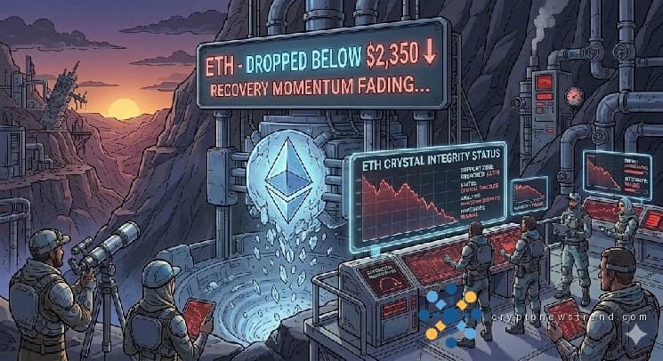 Le prix de l'Ethereum tombe en dessous de 2 350 $, les espoirs de reprise commencent à s'estomper
