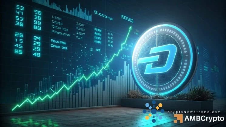 Bullish prospects emerge for DASH, with a key price target of $58 now firmly in sight.