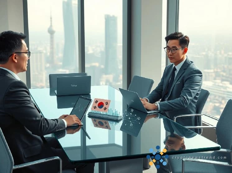 التوسع الاستراتيجي لشركة Tether: اجتماعات محورية مع KB Financial وCoinone في كوريا الجنوبية