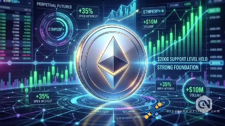El precio de Ethereum se mantiene estable por encima de los 2.000 dólares en medio de la creciente actividad de futuros