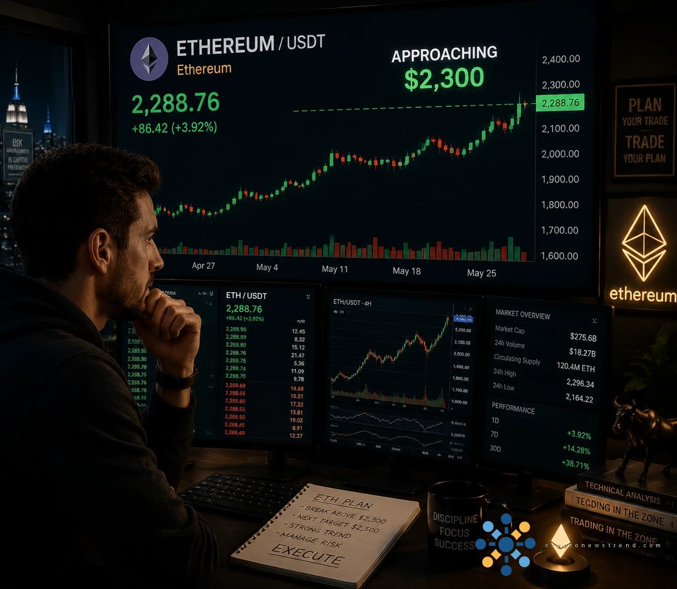 Ethereum prevé una recuperación por encima de $ 2,300: verifique el pronóstico