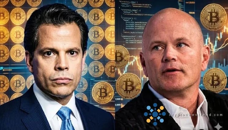 يتوقع المستثمران الأثرياء نوفوغراتز وسكاراموتشي أن ترتفع عملة البيتكوين بعد تجاوز عتبة 74000 دولار.