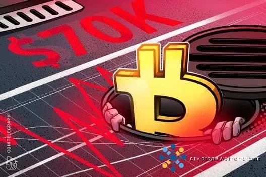 يشهد سوق العملات المشفرة انخفاضًا نادرًا حيث تنخفض قيمة البيتكوين لفترة وجيزة إلى ما دون عتبة 70,000 دولار لأول مرة منذ ما يقرب من ستة أسابيع