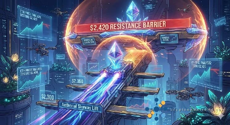 يواجه الزخم الصعودي اختبارًا حاسمًا حيث تستهدف Ethereum اختراق حاجز 2420 دولارًا