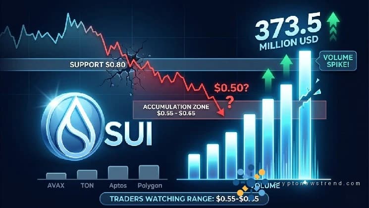 SUI 成交量跃升至 3.735 亿美元,市场关注关键区间