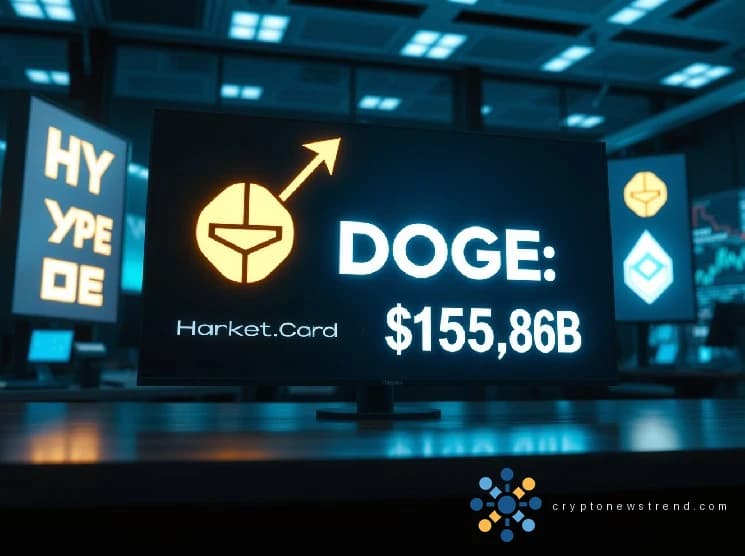 HYPE تتفوق على Dogecoin في القيمة السوقية، وتؤمن المرتبة التاسعة بين العملات المشفرة