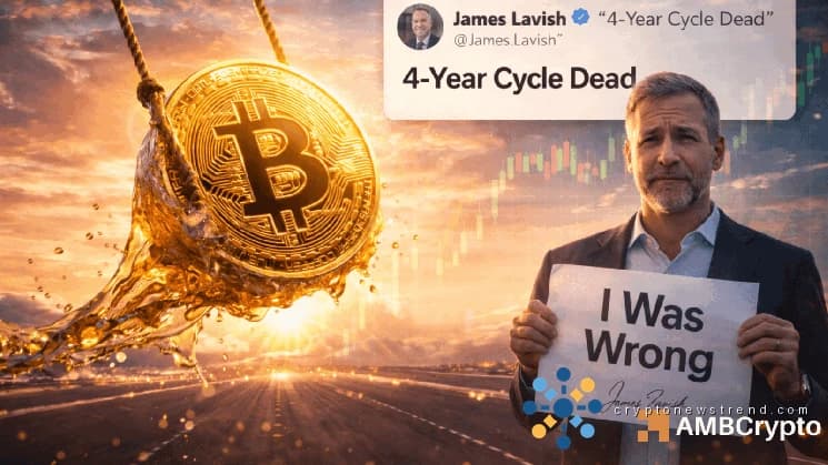 "Me equivoqué" sobre el ciclo de 4 años de Bitcoin, admite el experto James Lavish