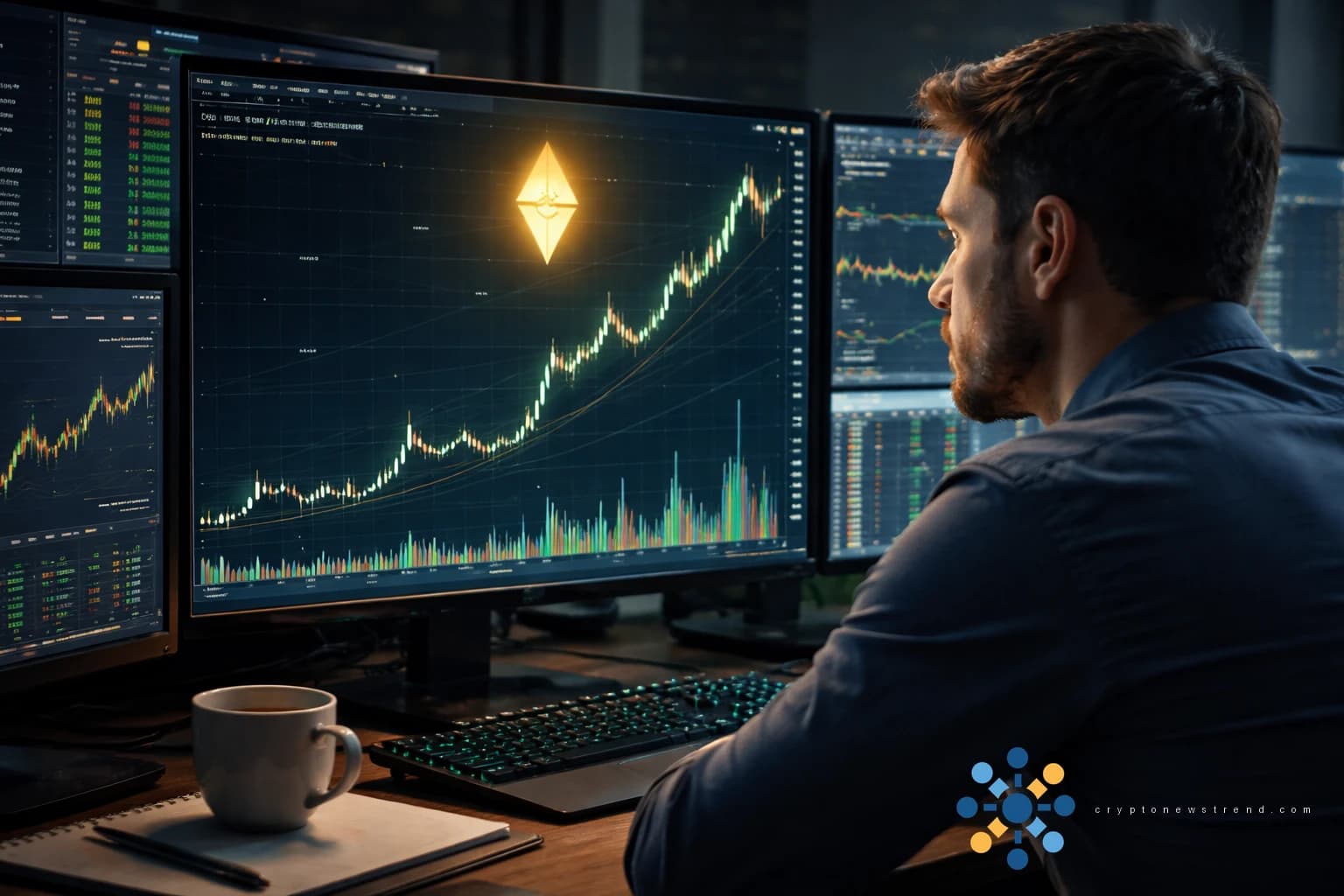 Бычьи настроения охватывают рынок Ethereum, вызывая резкий скачок цен на 6% на фоне активных покупок со стороны крупных инвесторов.