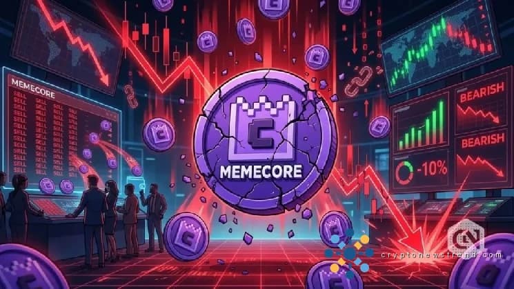 Le prix de MemeCore chute de 10 % après avoir atteint ATH il y a 3 jours