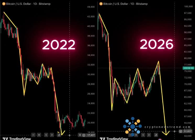El repunte de Bitcoin por encima de los 76.000 dólares es una "trampa", advierte un analista sobre una caída de 50.000 dólares