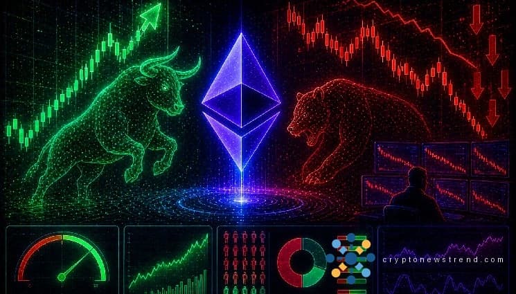 الزخم الصعودي يدفع إيثريوم إلى الارتفاع، لكن المتشككين يتمسكون بثباتهم في مأزق متوتر يعكس بشكل مخيف بركان السوق السابق