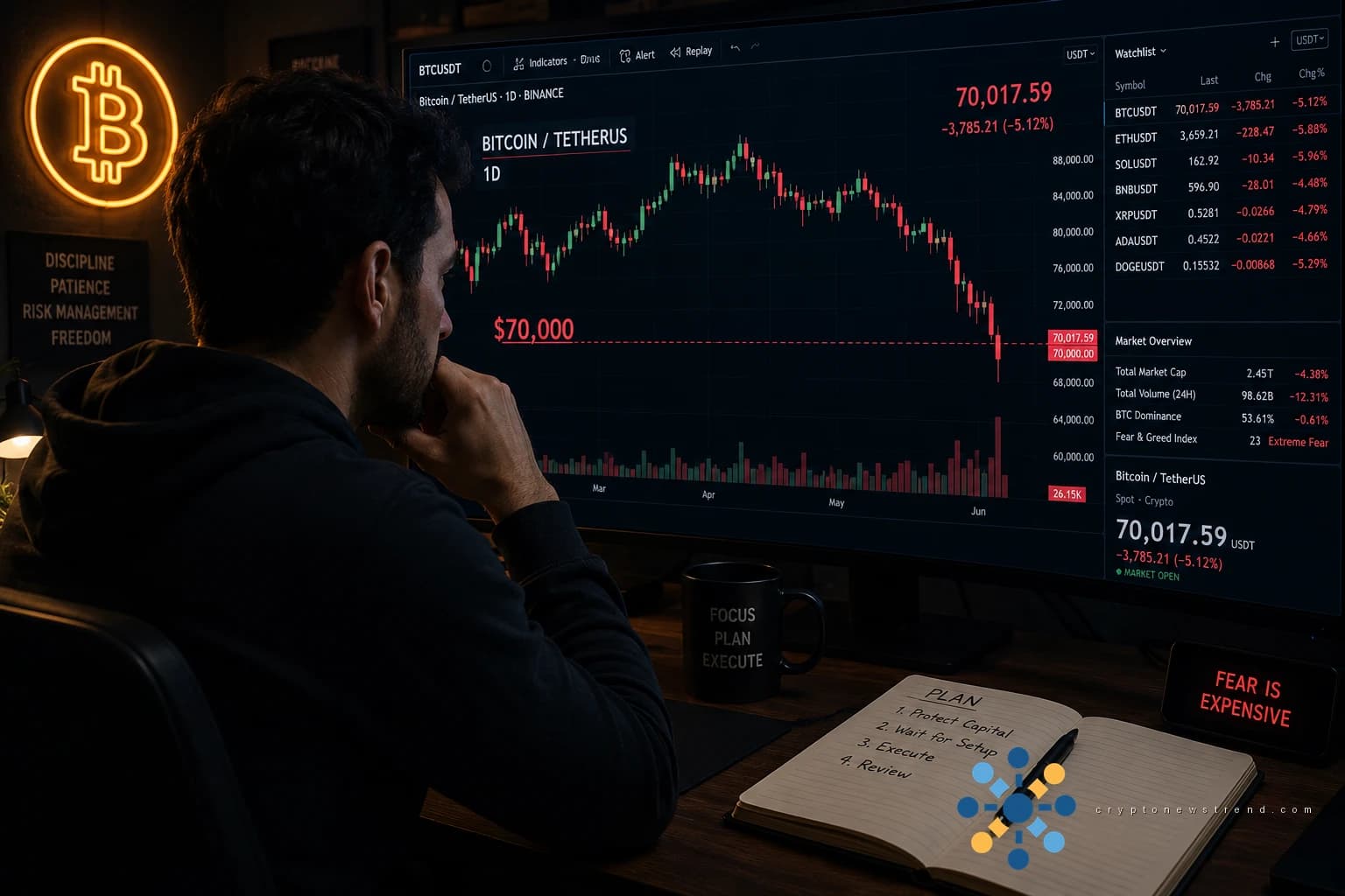 تحطمت عملة البيتكوين إلى أقل من 70 ألف دولار بسبب التوترات الإيرانية وتدفقات صناديق الاستثمار المتداولة إلى الخارج