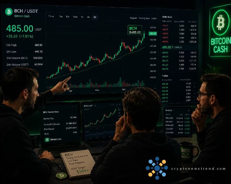 BCH بریک آؤٹ کو $500 سے اوپر کا ہدف بناتا ہے کیونکہ تیزی سے مشتق جذبات میں اضافہ ہوتا ہے۔