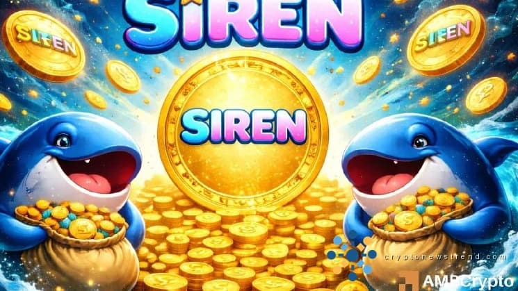 随着大批量投资者抛售 6400 万美元，加密货币 SIREN 暴涨 102%，引发对未来动向的猜测