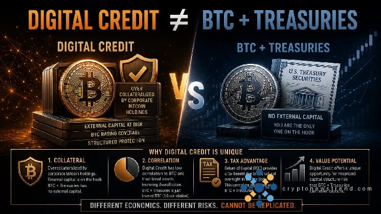 Non – Le crédit numérique ne peut pas être reproduit avec Bitcoin et les bons du Trésor
