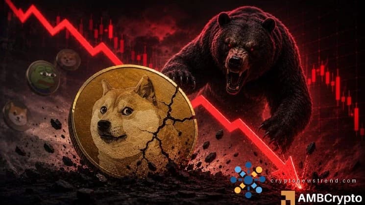 Трейдеры Dogecoin в панике распродают – DOGE опускается ниже $0,1, ликвидация достигает $16 млн