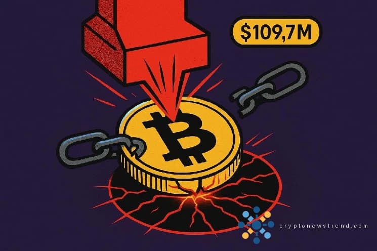 Ликвидация длинных позиций по биткойнам уничтожает 109,7 млн ​​долларов, поскольку чистый обменный поток становится положительным