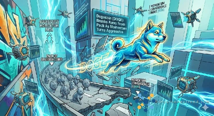 Dogecoin (DOGE) ينفصل عن المجموعة مع تحول الزخم إلى القوة