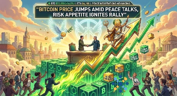 Bitcoin Price Jumps Amid Peace Talks, Risk Appetite Ignites Rally