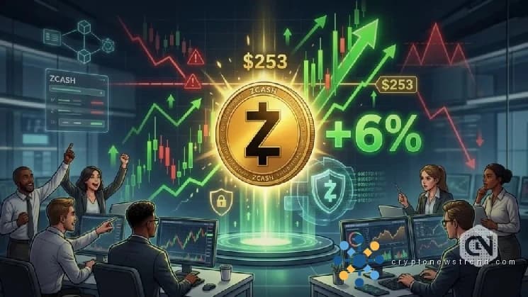 Цена Zcash (ZEC) выросла на 6% до основной зоны ликвидности до $257