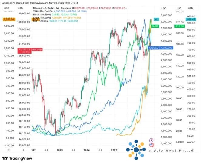 What's next as hot money cycle has gone from crypto to gold to AI to memory