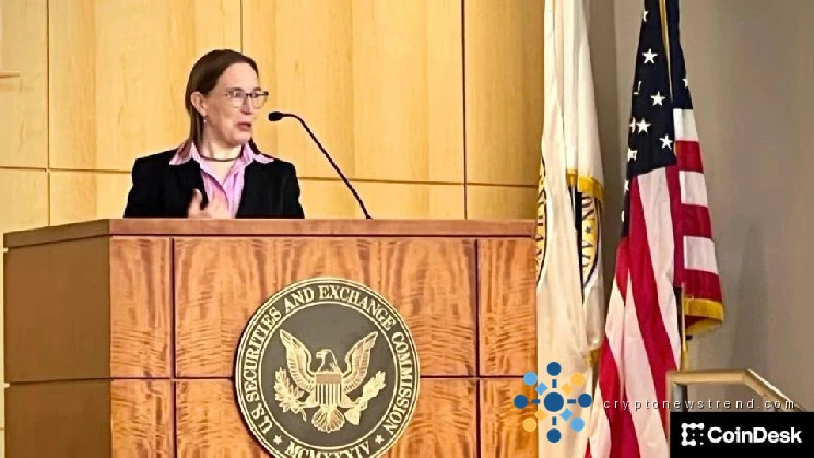 SEC Commissioner Peirce counters views that crypto rule will foster synthetic tokens