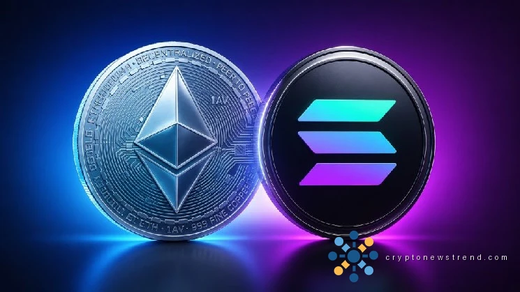 A longstanding gap between two blockchain giants is gradually disappearing, as Solana closes in on Ethereum's territory.