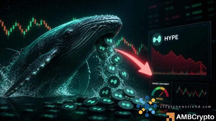 Can Hyperliquid bulls hold $40 support as whale dumps $1.8 mln in HYPE?