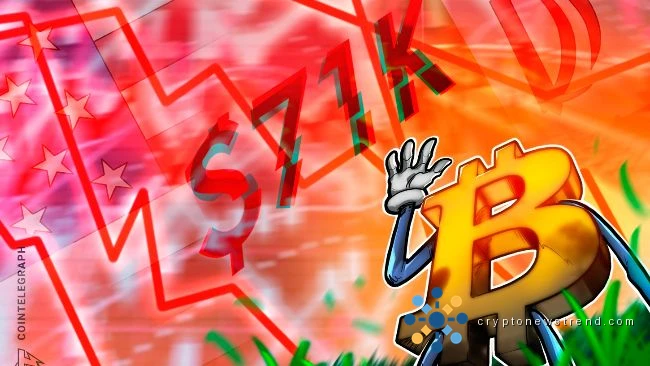 Global tensions ignite cryptocurrency downturn, sending Bitcoin below $71,000 threshold